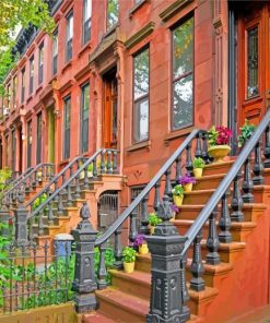 Aesthetic Brownstone paint by number