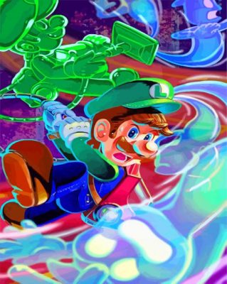 Aesthetic Luigi paint by numbers