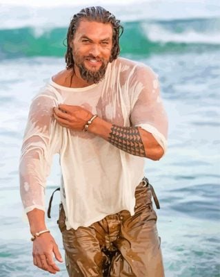 Aesthetic Jason Momoa paint by number