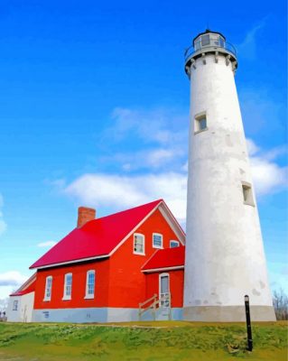 aesthetic tawas point state park michigan paint by number