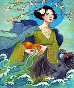 Aquarius Chinese Woman paint by numbers