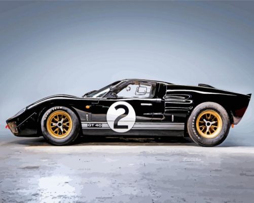 black Ford Gt40 paint by number