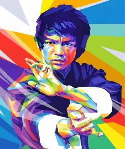 Bruce Lee Pop Art paint by numbers