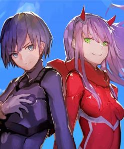 darling in the franxx Hiro And Zero Two paint by number