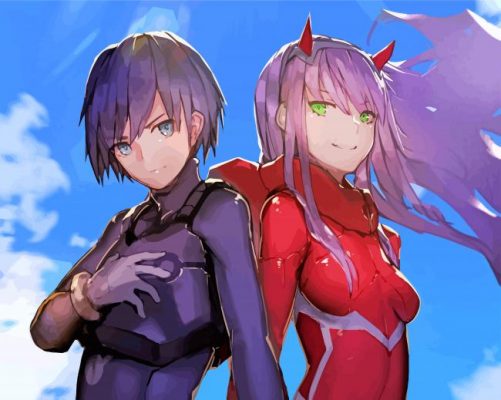 darling in the franxx Hiro And Zero Two paint by number