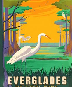 everglades national park poster paint by number