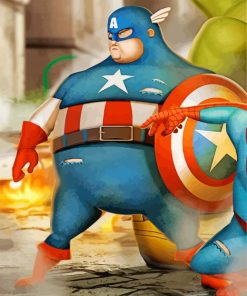 fat hero captain america s paint by numbers