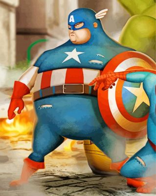 fat hero captain america s paint by numbers