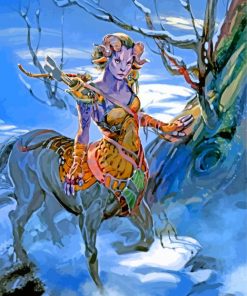 female Centaur Druid paint by number