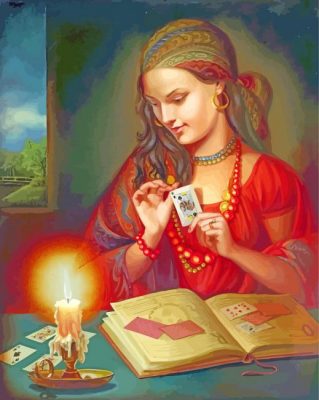 female fortune teller paint by number