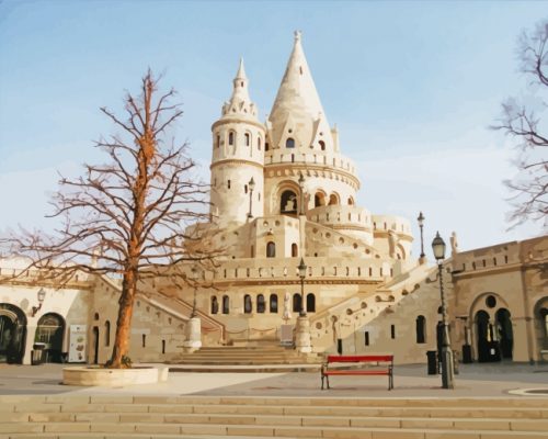 Fishermans Bastion Budapest paint by numbers