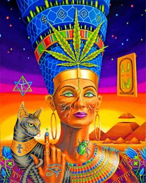 Goddess Nefertiti paint by numbers