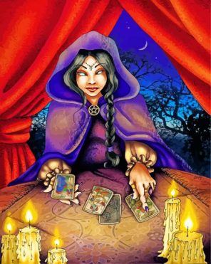 gothic fortune teller paint by numbers