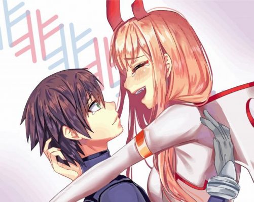 hiro and zero two couple paint by numbers