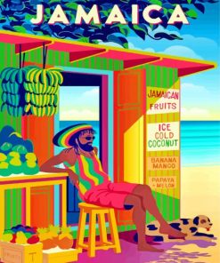 Jamaica Illustration paint by numbers