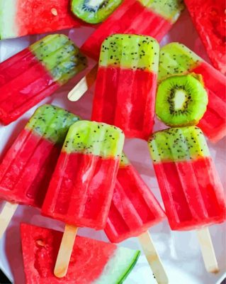 Kiwi Popsicles paint by numbers