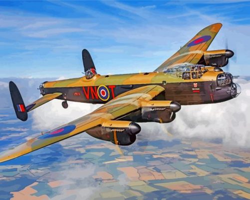 lancaster bomber paint by number