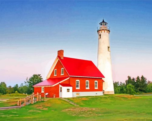 michigan tawas point state park paint by number