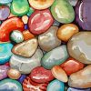 Multicolored Pebbles paint by numbers