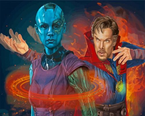 Nebula And Dr Strange paint by numbers