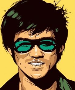 stylish bruce lee paint by numbers