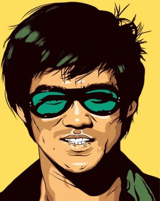 stylish bruce lee paint by numbers