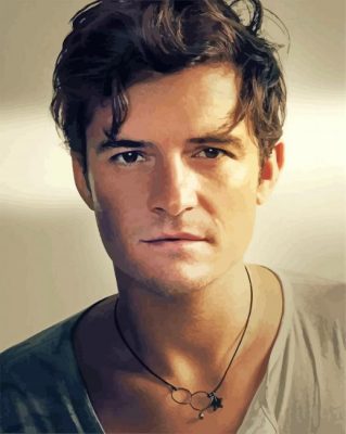 The Actor Orlando Bloom paint by numbers
