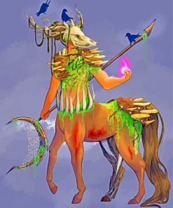 weird Centaur Druid paint by number