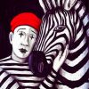 Zebra And Mime paint by numbers