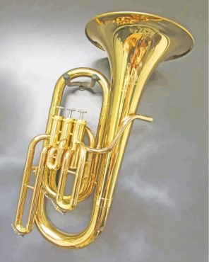 Gold Baritone paint by numbers