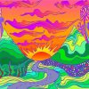 Hippie Landscape paint by numbers