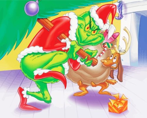 How The Grinch Stole Christmas Paint By Numbers - Numeral Paint Kit