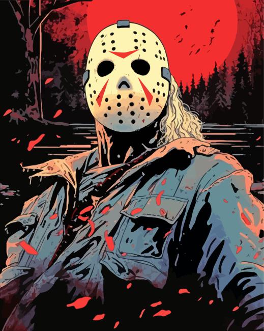 Jason Voorhees Illustration Paint By Numbers - Numeral Paint Kit