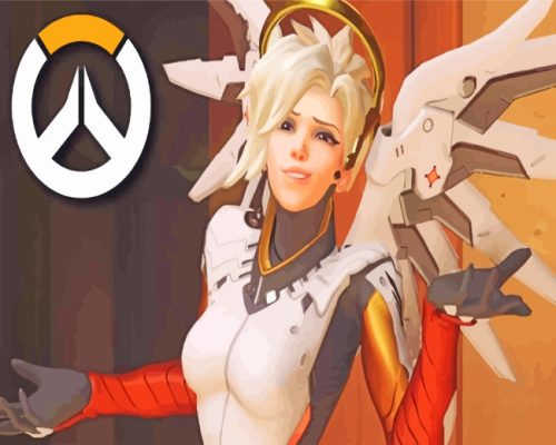 Mercy Overwatch Game paint by numbers