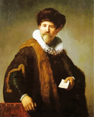 Portrait Of Nicolaes Ruts Rembrandt Art paint by numbers