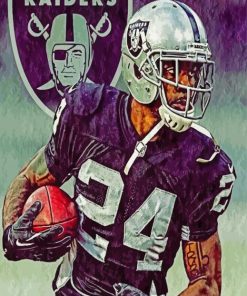Raiders Football Player paint by numbers