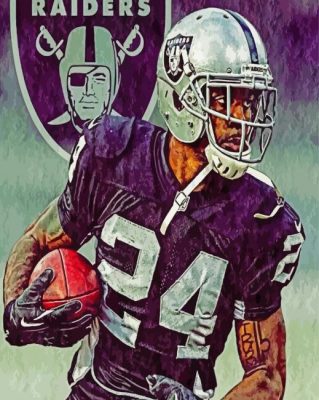 Raiders Football player Paint By Numbers - Numeral Paint Kit