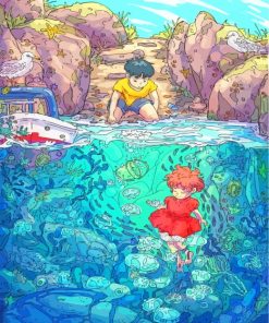 Studio Ghibli Ponyo Art Paint by numbers