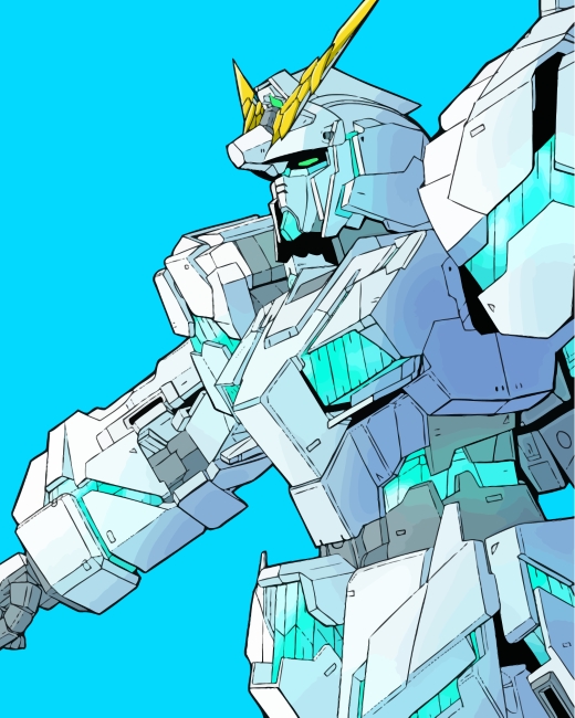 Unicorn Gundam Paint By Numbers - Numeral Paint Kit