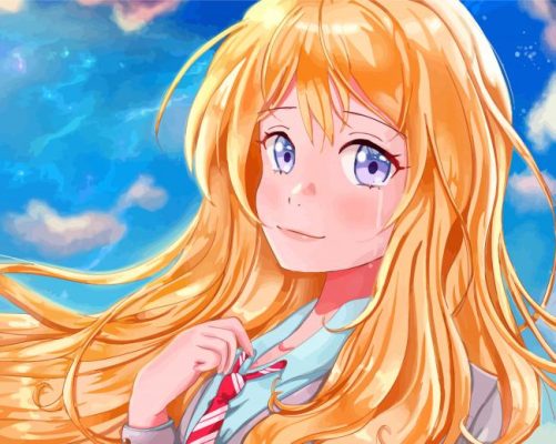 Adorable Kaori Anime paint by numbers