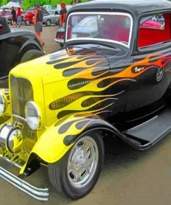 Aesthetic Hotrod Car paint by numbers