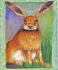 Cute Brown Hare paint by numbers