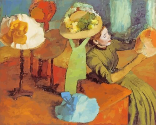 Edgar Degas The Millinery Shop paint by numbers