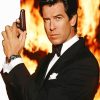 James Bond Pierce Brosnan paint by numbers