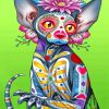 Sugar Skull Cat paint by numbers