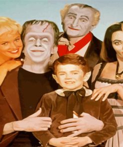 The Munsters Family paint by numbers