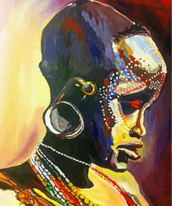 African Tribal Girl paint by numbers