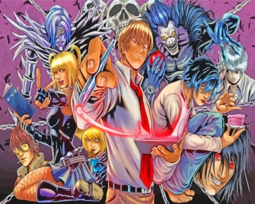 Death Note Anime Characters paint by numbers