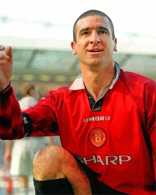 Eric Cantona Manchester Utd Shirt paint by numbers