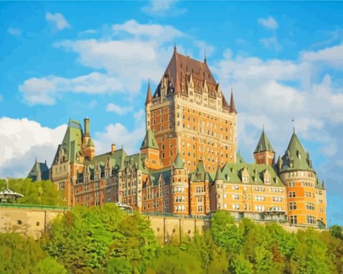 Fairmont Le Chateau Frontenac Quebec paint by numbers